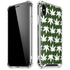 Marijuana Leaf White Pattern iPhone XS Max Clear Case